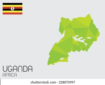 A Set of Infographic Elements for the Country of Uganda
