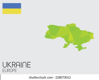 A Set of Infographic Elements for the Country of Ukraine