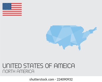 A Set of Infographic Elements for the Country of United States of America