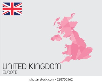 A Set of Infographic Elements for the Country of United Kingdom