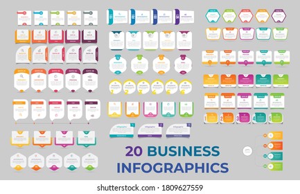 Set of infographic elements data visualization vector design template. Can be used for steps, options, business process, workflow, diagram, flowchart concept, timeline, marketing icons, info graphics.