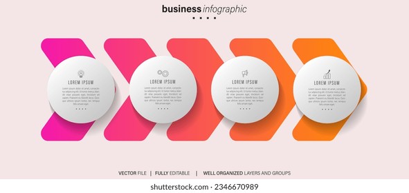 Set of infographic elements data visualization vector design template. Can be used for steps, options, business process, workflow, diagram, flowchart concept, timeline, marketing icons, info graphics.