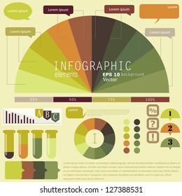 Set of Infographic elements.  Design template. Vector illustration