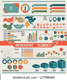 Set of infographic elements for design - vector elements