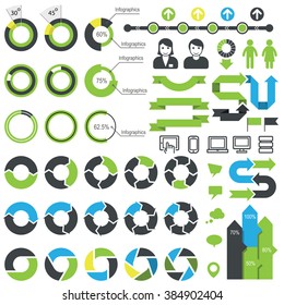 Set of infographic elements, icons and statistics data