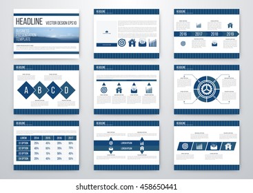 Set of infographic elements. Presentation template. Book cover design. Vector illustration