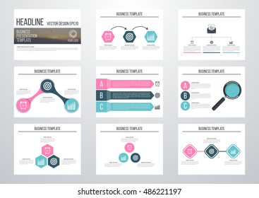 Set of infographic elements. Presentation template. Book cover design. Vector illustration
