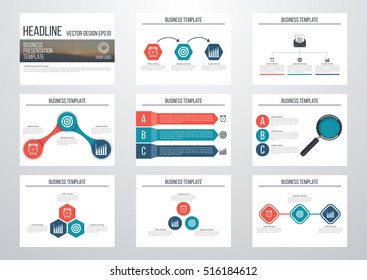 Set of infographic elements. Presentation template. Book cover design. Vector illustration