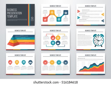 Set of infographic elements. Presentation template. Book cover design. Vector illustration