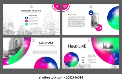 Set of infographic elements for presentation templates. Corporate Business Card. Modern brochure, layout. Flyer design.