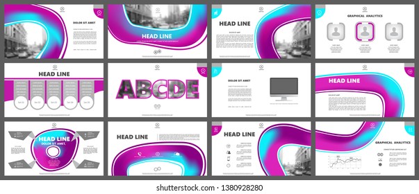 Set of infographic elements for presentation templates. Corporate Business Card. Modern brochure, layout. Flyer design.