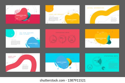Set of infographic elements for presentation templates. Corporate Business Card. Modern brochure, layout. Flyer design.