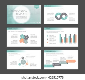 Set of infographic elements for presentation templates. Leaflet, Annual report, book cover design, corporate report . Brochure, layout, Flyer template design. Flat business style set.