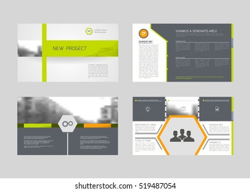 Set of infographic elements for presentation templates. Corporate Business Card. Modern brochure, layout, Flyer design.