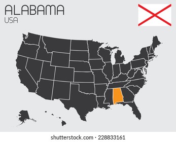 A Set of Infographic Elements for the State of Alabama