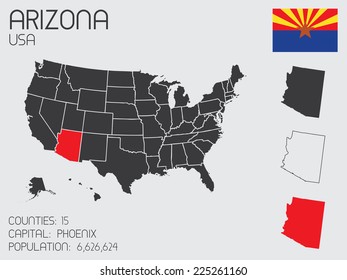 A Set of Infographic Elements for the State of Arizona