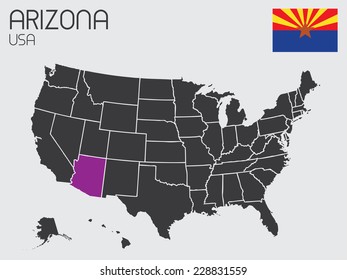 A Set of Infographic Elements for the State of Arizona