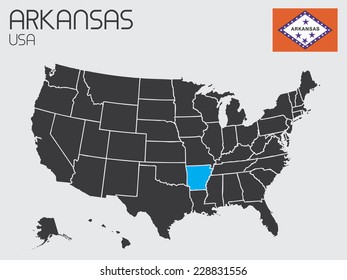 A Set of Infographic Elements for the State of Arkansas