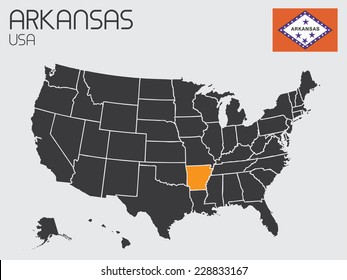 A Set of Infographic Elements for the State of Arkansas