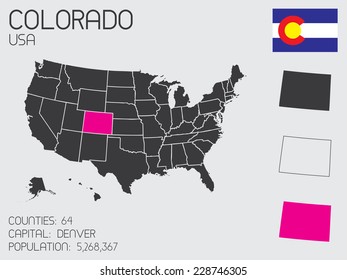 A Set of Infographic Elements for the State of Colorado