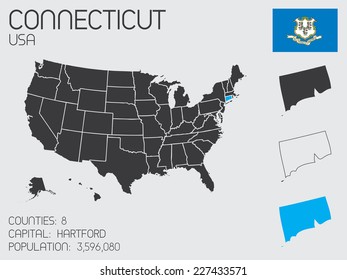 A Set of Infographic Elements for the State of Connecticut