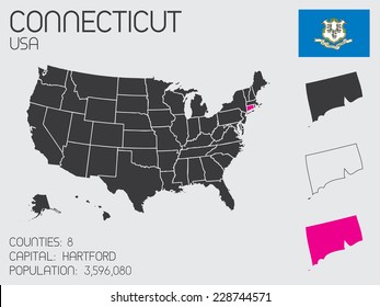 A Set of Infographic Elements for the State of Connecticut