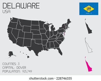 A Set of Infographic Elements for the State of Delaware