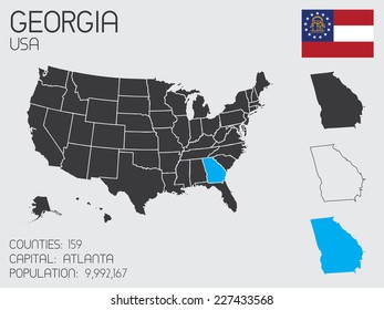 A Set of Infographic Elements for the State of Georgia