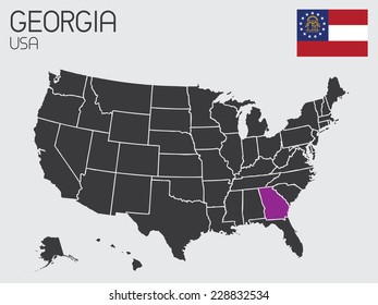 A Set of Infographic Elements for the State of Georgia