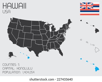 A Set of Infographic Elements for the State of Hawaii