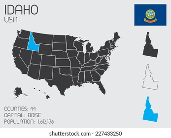 A Set of Infographic Elements for the State of Idaho
