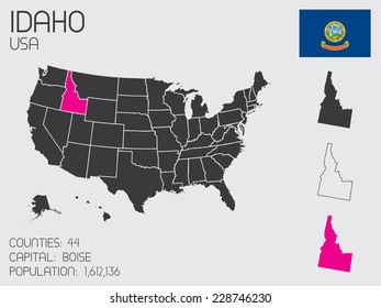 A Set of Infographic Elements for the State of Idaho