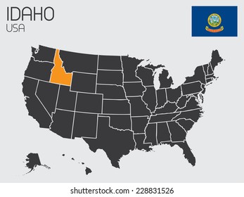 A Set of Infographic Elements for the State of Idaho