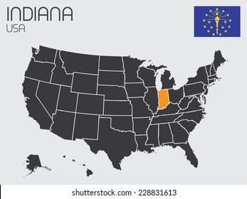 A Set of Infographic Elements for the State of Indiana