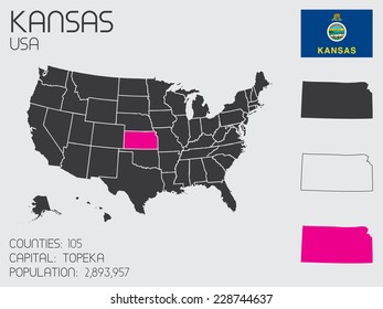 A Set of Infographic Elements for the State of Kansas