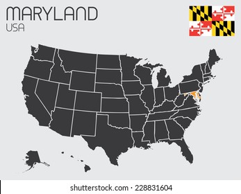A Set of Infographic Elements for the State of Maryland
