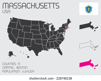 A Set of Infographic Elements for the State of Massachusetts