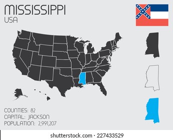 A Set of Infographic Elements for the State of Mississippi