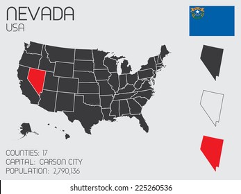 A Set of Infographic Elements for the State of Nevada