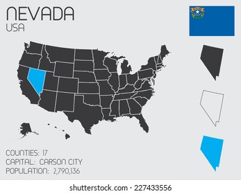 A Set of Infographic Elements for the State of Nevada