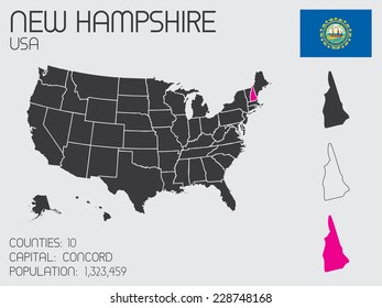 A Set of Infographic Elements for the State of New Hampshire
