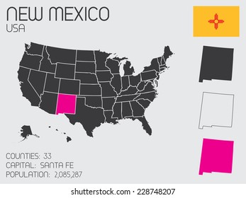 A Set of Infographic Elements for the State of New Mexico
