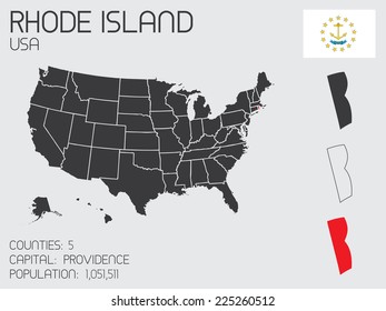 A Set of Infographic Elements for the State of Rhode Island