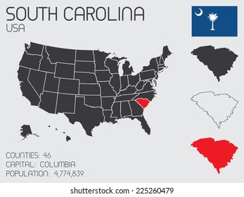 A Set of Infographic Elements for the State of South Carolina