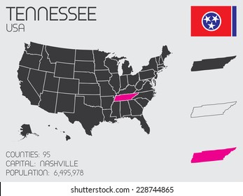 A Set of Infographic Elements for the State of Tennessee