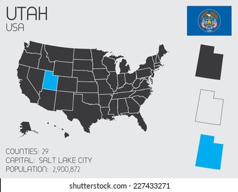 A Set of Infographic Elements for the State of Utah