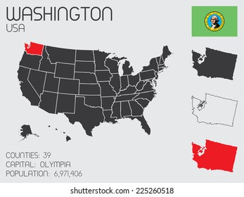 A Set of Infographic Elements for the State of Washington