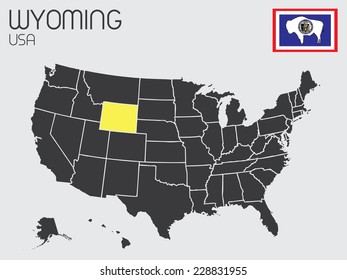 A Set of Infographic Elements for the State of Wyoming