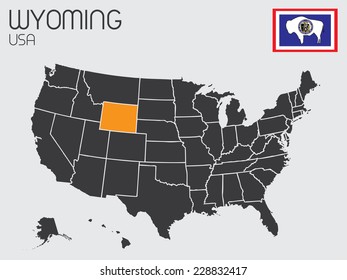 A Set of Infographic Elements for the State of Wyoming