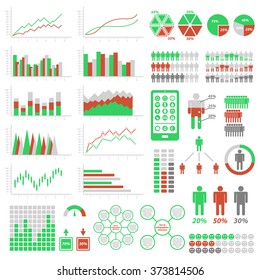 Set of infographic elements. Templates for infographic. Elements and icons collection. Vector illustrations